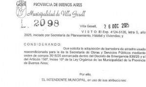 Gesell bajo la lupa: una compra millonaria sin licitación sacude al gobierno de Barrera