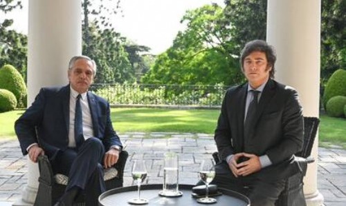 Transición con T de tensión: Alberto recibió a Milei en Olivos